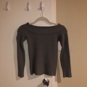 Gray off the shoulder sweater